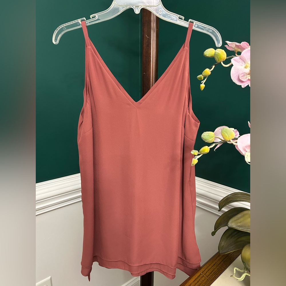 White House Black Market, size Small, pink silky camisole top. - Picture 2 of 11